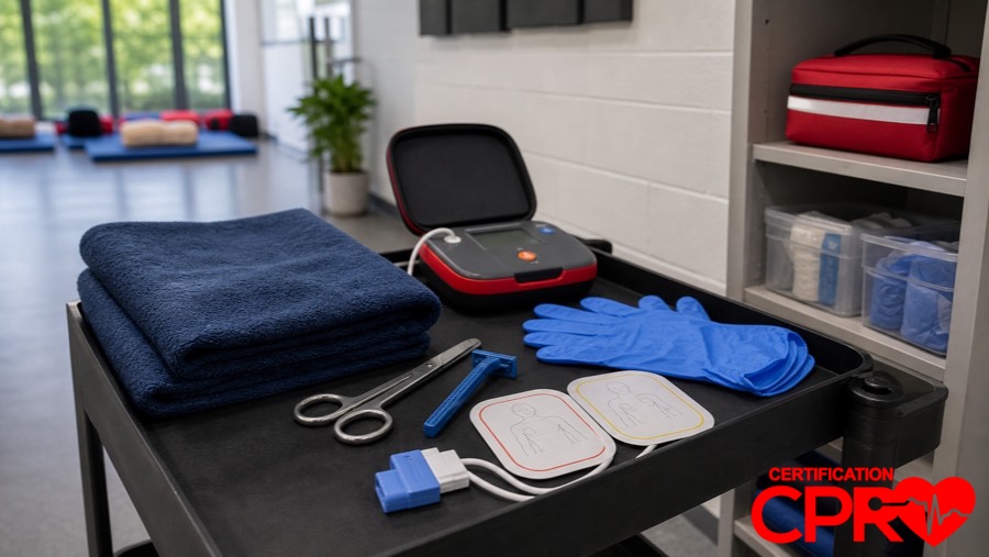 AED training supplies for special situations in Arlington CPR classes.