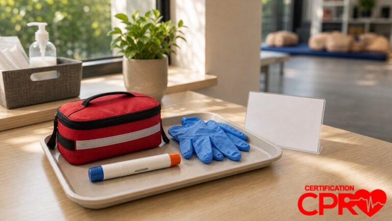 Anaphylaxis first aid training supplies for Arlington CPR and First Aid classes.
