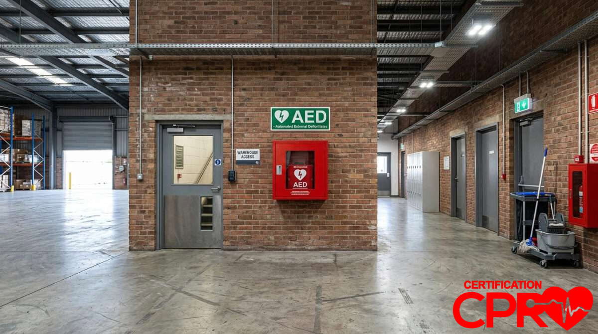 AED Emergency Equipment in Arlington Facility.