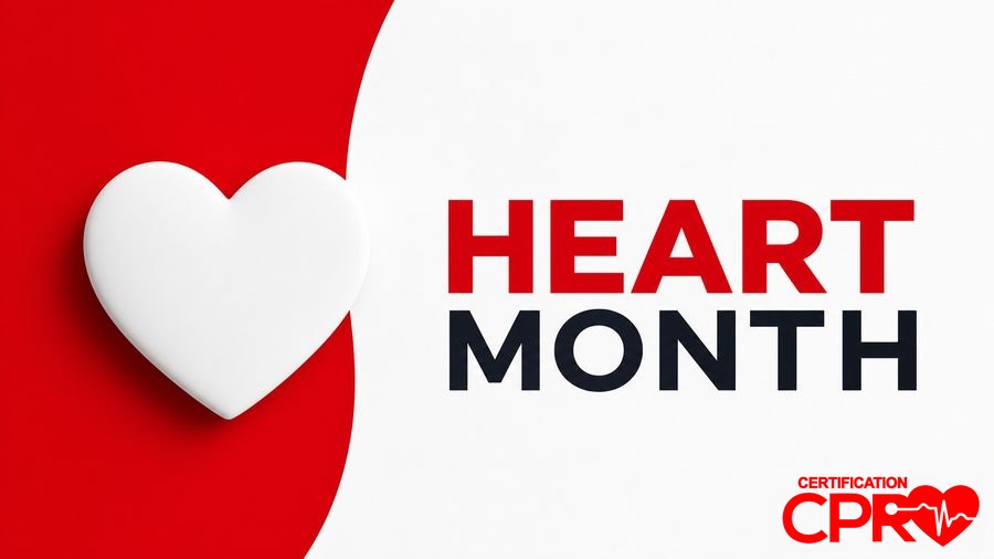 Heart Month awareness graphic for CPR readiness in Arlington.